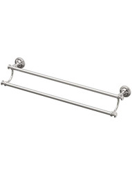 23 7/8 inch Tavern Double Towel Bar in Polished Nickel.